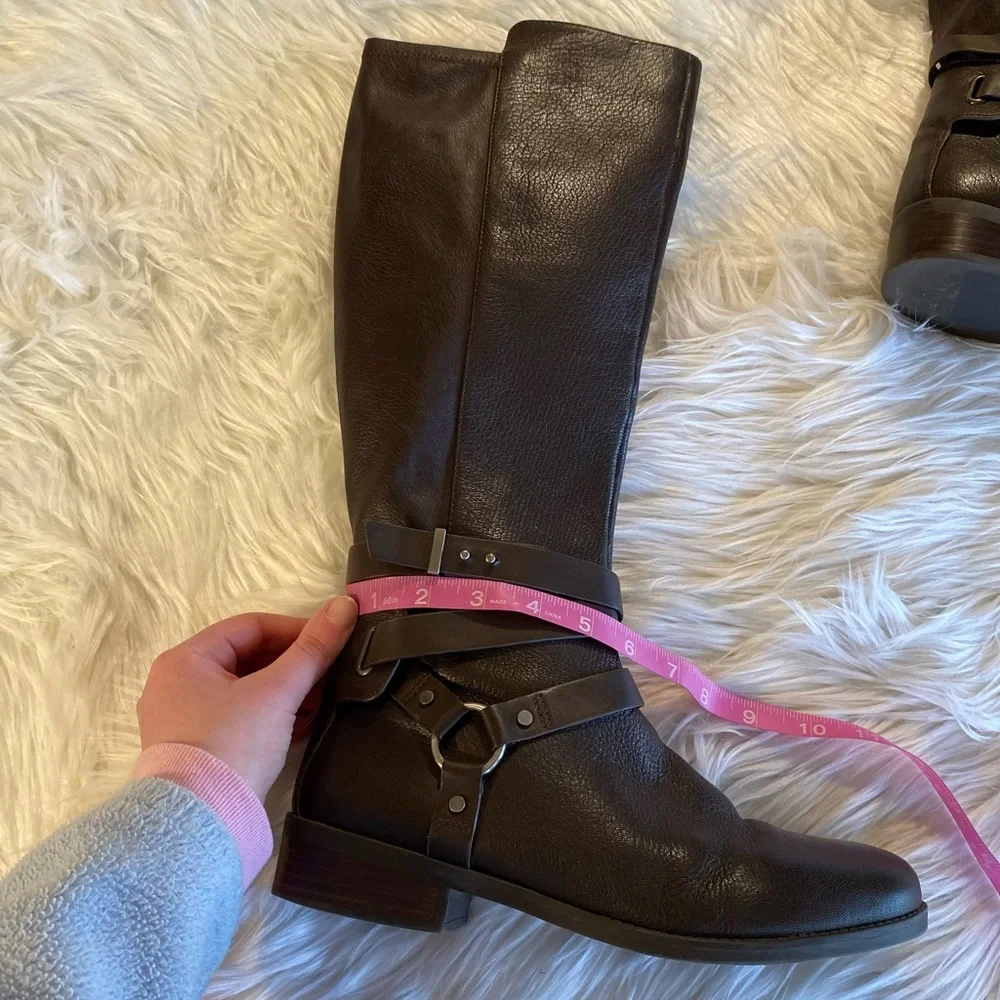 BCBG Generation brown leather riding boots size 10 m
